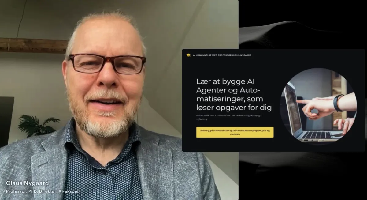 Video med Claus Nygaard om AI uddannelsen
